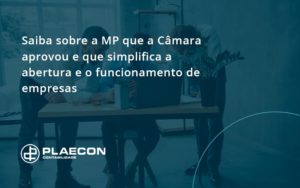 Saiba Mais Sobre A Mp Que A Câmara Aprovou E Que Simplifica A Abertura E O Funcionamento De Empresas Plaecon - O Contador Online